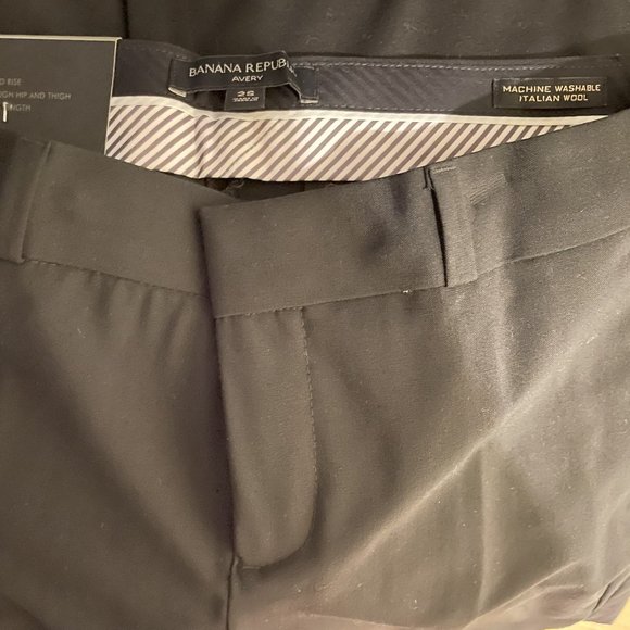 NWT Banana Republic Avery Black Straight Pants Size 2 - Picture 4 of 6